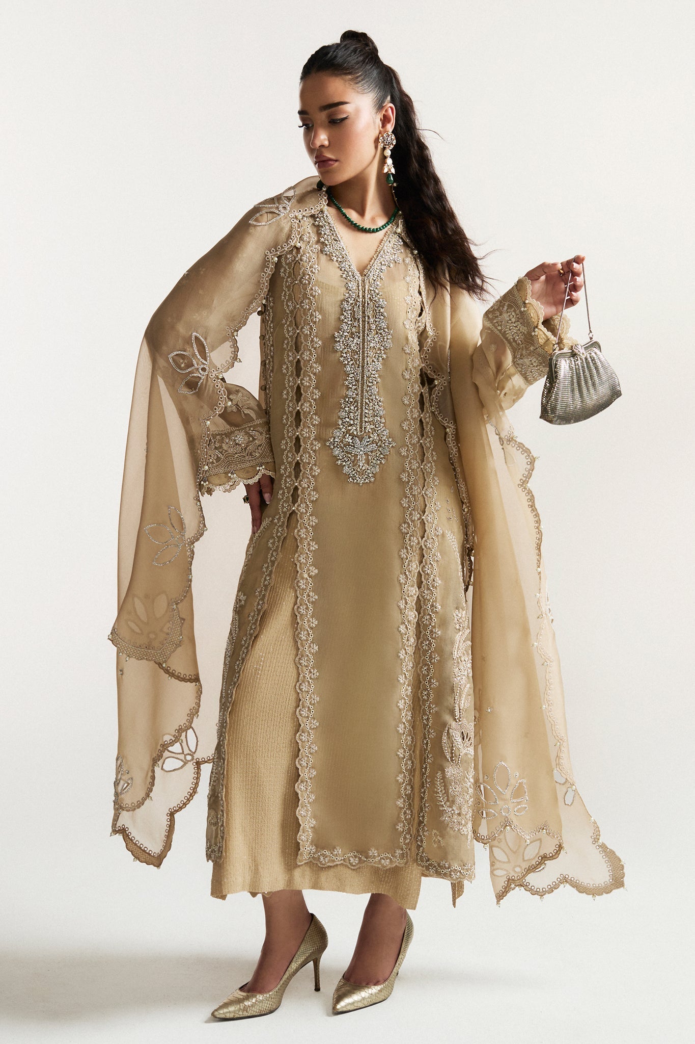 Elan I Vital Ornee I SOLEIL ELIXIR (EV-21372) - by Libasekhas UK - Registered Vendor of : Elan - 100% Original Designer Dress