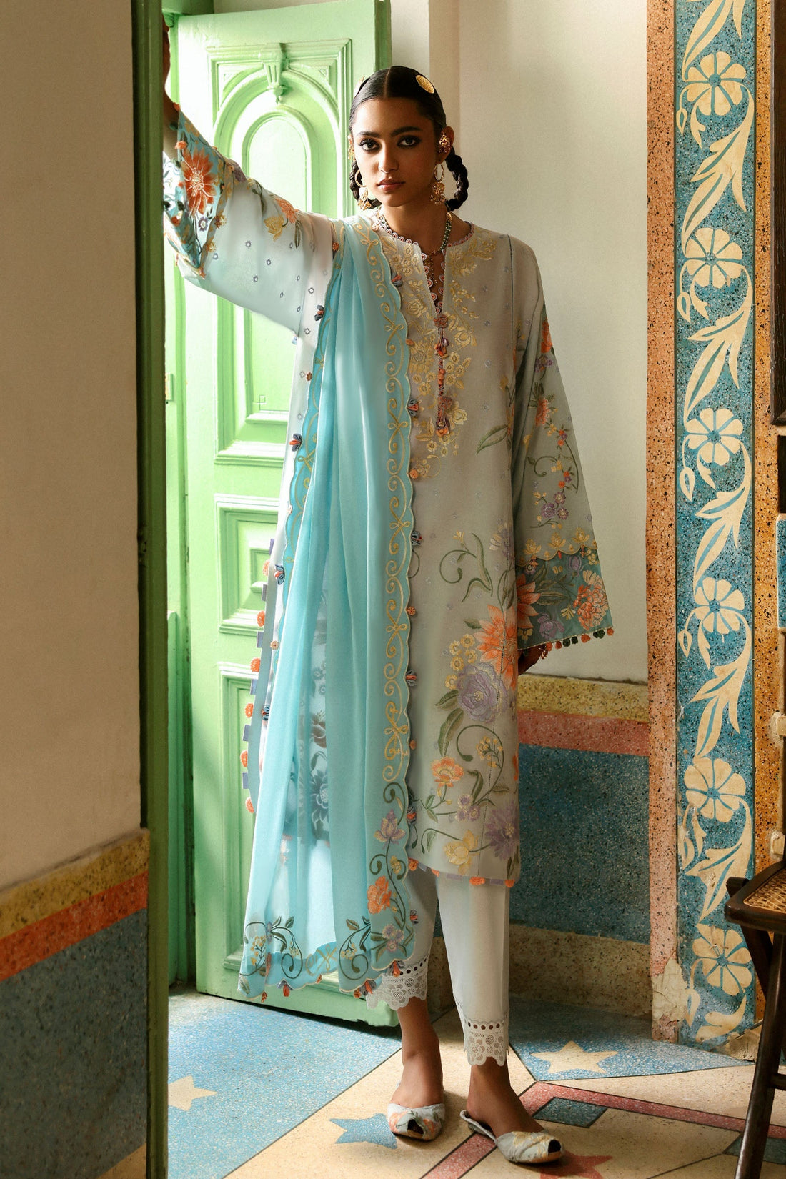 Zaha | Festive Lawn 25 | SHEHRBANO (ZF-25-03) - by - Libasekhas UK - Registered Vendor of : Zaha - 100% Original Designer Dresss