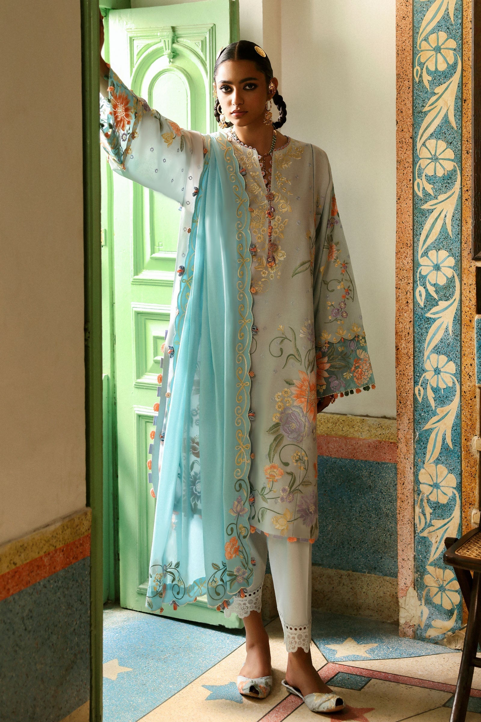 Zaha | Festive Lawn 25 | SHEHRBANO (ZF-25-03) - by - Libasekhas UK - Registered Vendor of : Zaha - 100% Original Designer Dresss