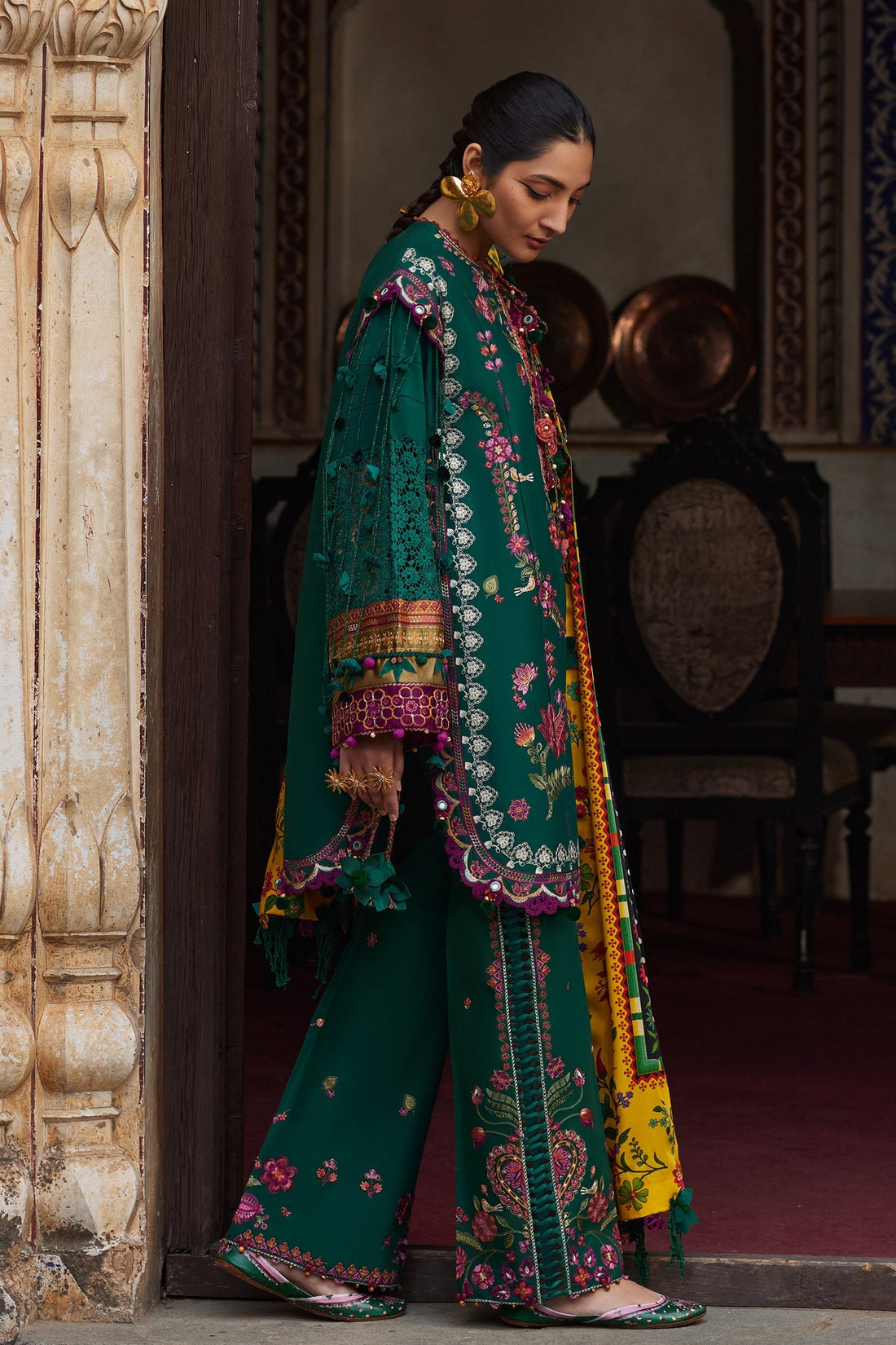 Elan | Luxury Lawn 25 | AURIELLE (EL25-06 A) - by - Libasekhas UK - Registered Vendor of : Elan - 100% Original Designer Dresss