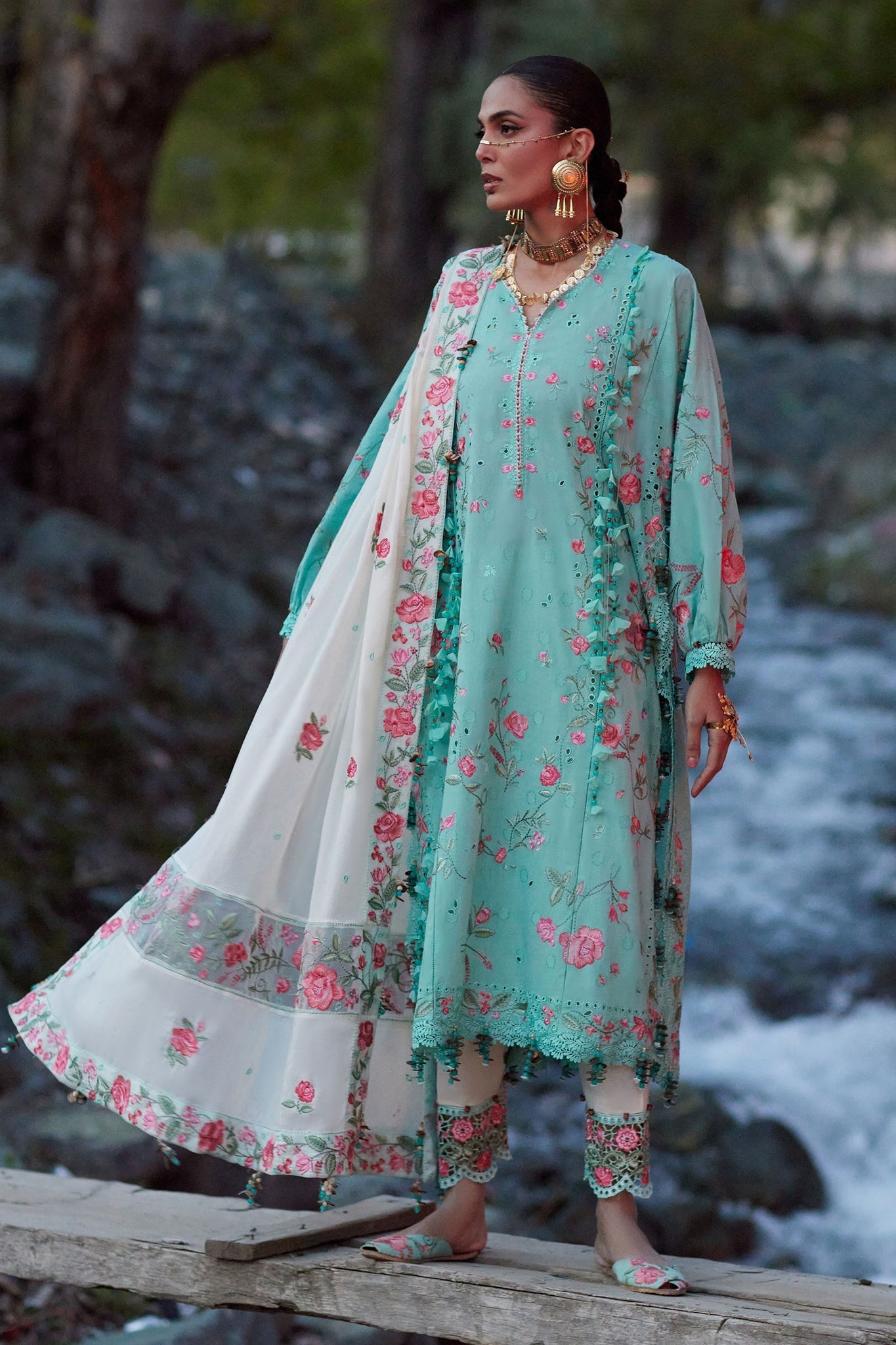 Elan | Kashmee Legacy Lawn 26 |GULRAAZ (EL26-08 B) - by Libasekhas UK - Registered Vendor of : Elan - 100% Original Designer Dress