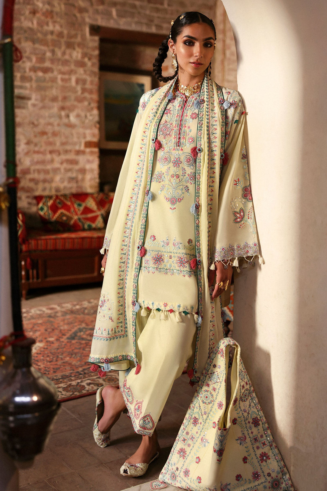 Zaha | Festive Lawn 25 | MEHERBANO (ZF-25-01) - by - Libasekhas UK - Registered Vendor of : Zaha - 100% Original Designer Dresss
