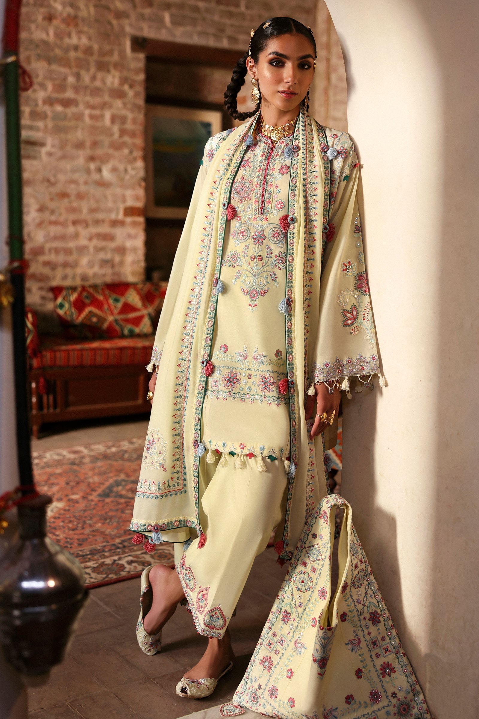 Zaha | Festive Lawn 25 | MEHERBANO (ZF-25-01) - by - Libasekhas UK - Registered Vendor of : Zaha - 100% Original Designer Dresss