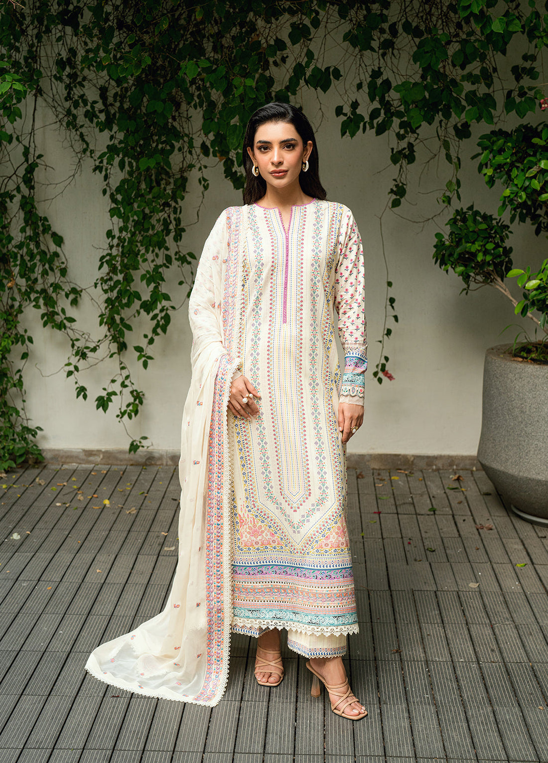Sahane | Virelle The Lawn Edit | CG50003 Daisy - by Libasekhas UK - Registered Vendor of : Sahane - 100% Original Designer Dress