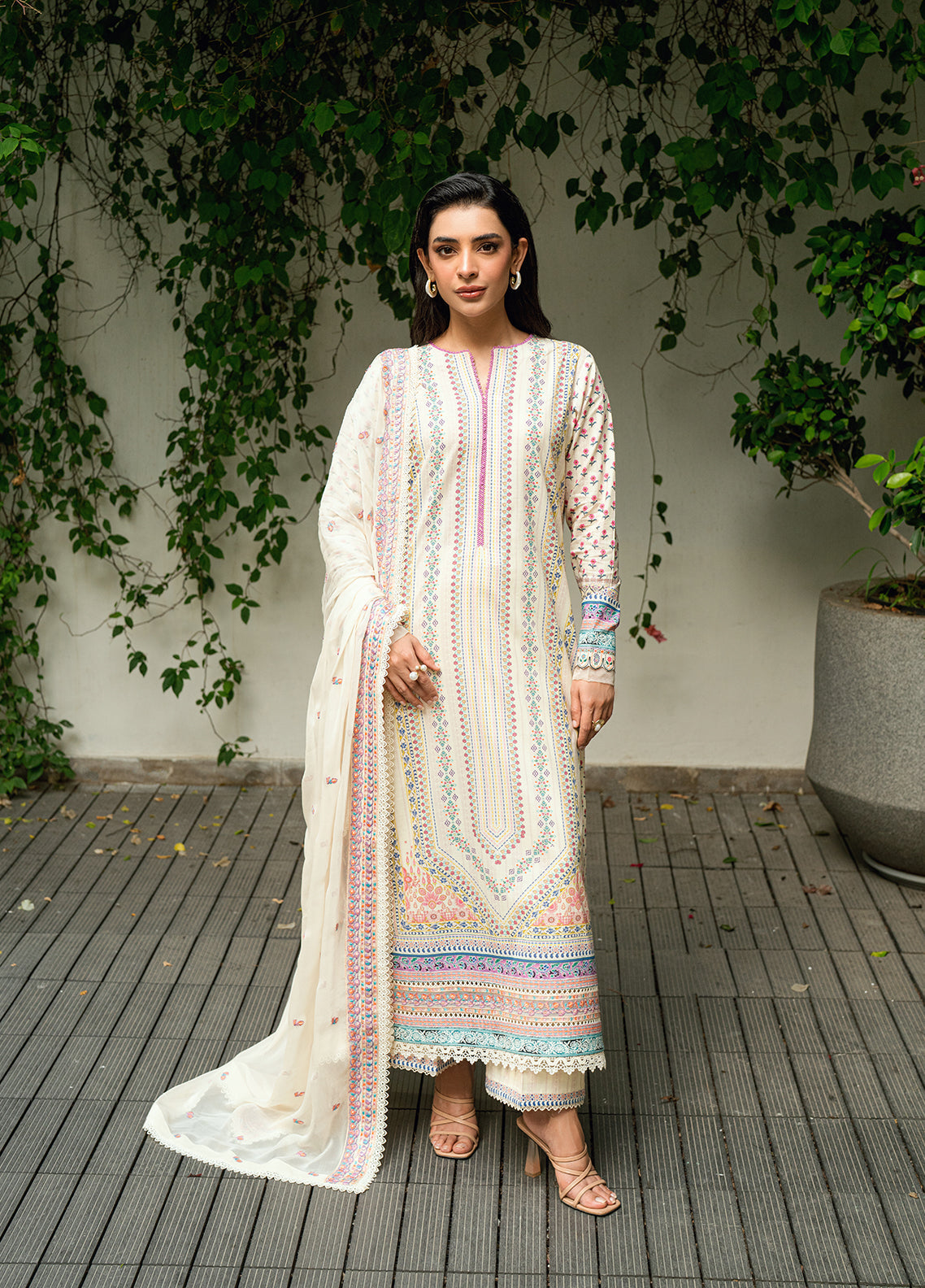 Sahane | Virelle The Lawn Edit | CG50003 Daisy - by Libasekhas UK - Registered Vendor of : Sahane - 100% Original Designer Dress