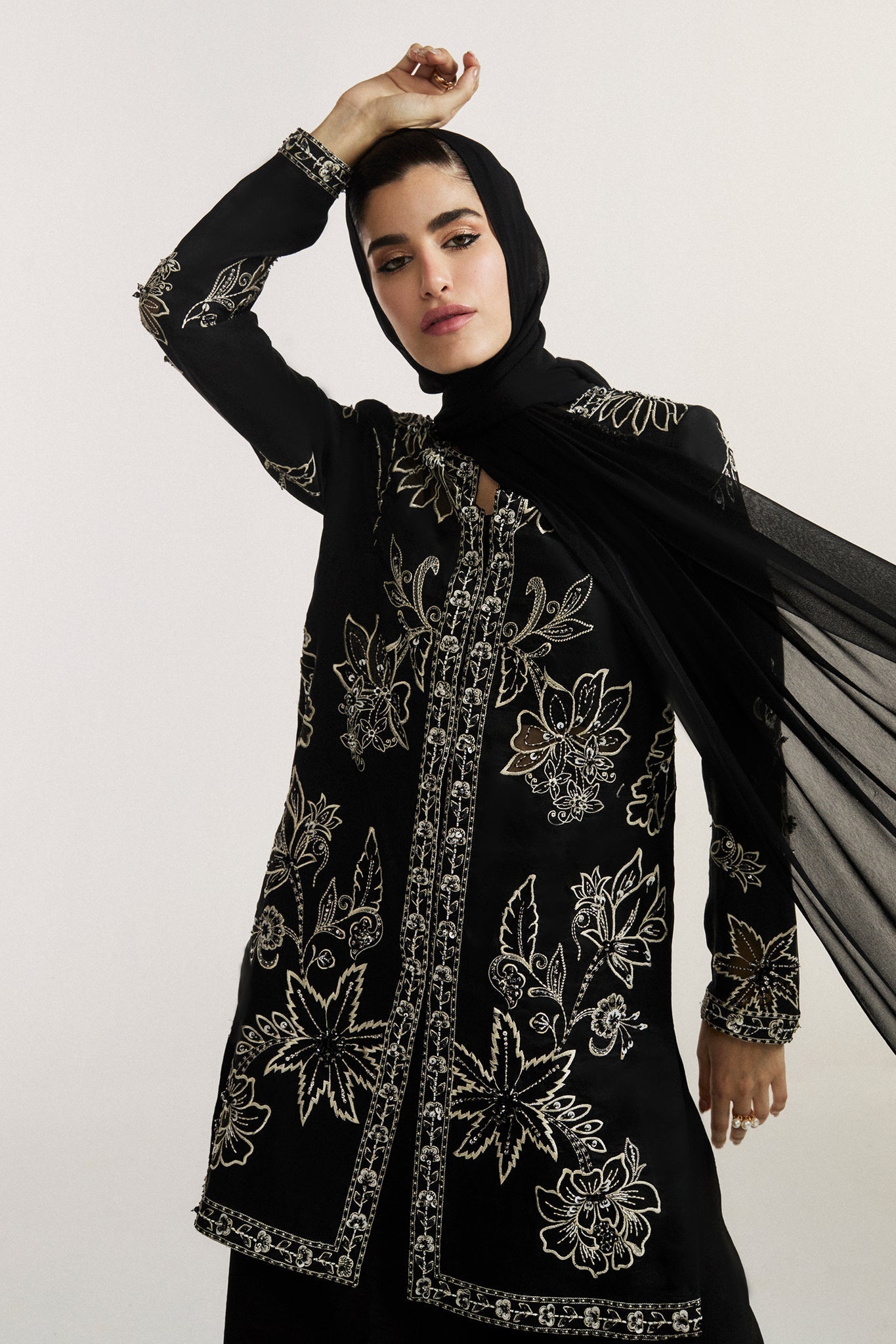 Elan I Vital Ornee I NOCTURNE ELITAIRE (EV-21360) - by Libasekhas UK - Registered Vendor of : Elan - 100% Original Designer Dress