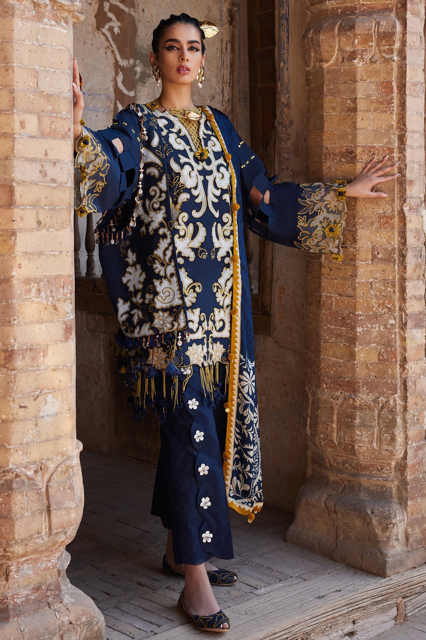 Elan | Luxury Lawn 25 | SOLENE (EL25-03 B) - by - Libasekhas UK - Registered Vendor of : Elan - 100% Original Designer Dresss