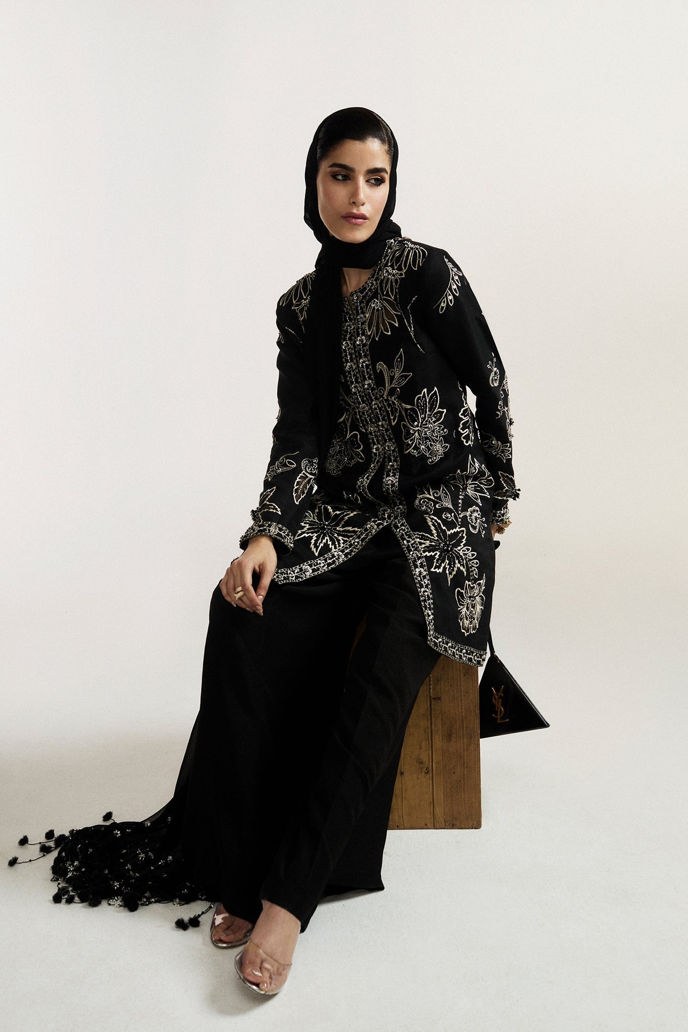 Elan I Vital Ornee I NOCTURNE ELITAIRE (EV-21360) - by Libasekhas UK - Registered Vendor of : Elan - 100% Original Designer Dress