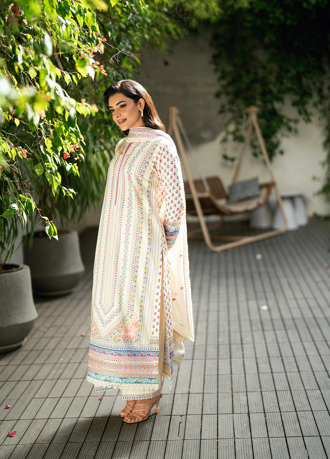 Sahane | Virelle The Lawn Edit | CG50003 Daisy - by Libasekhas UK - Registered Vendor of : Sahane - 100% Original Designer Dress