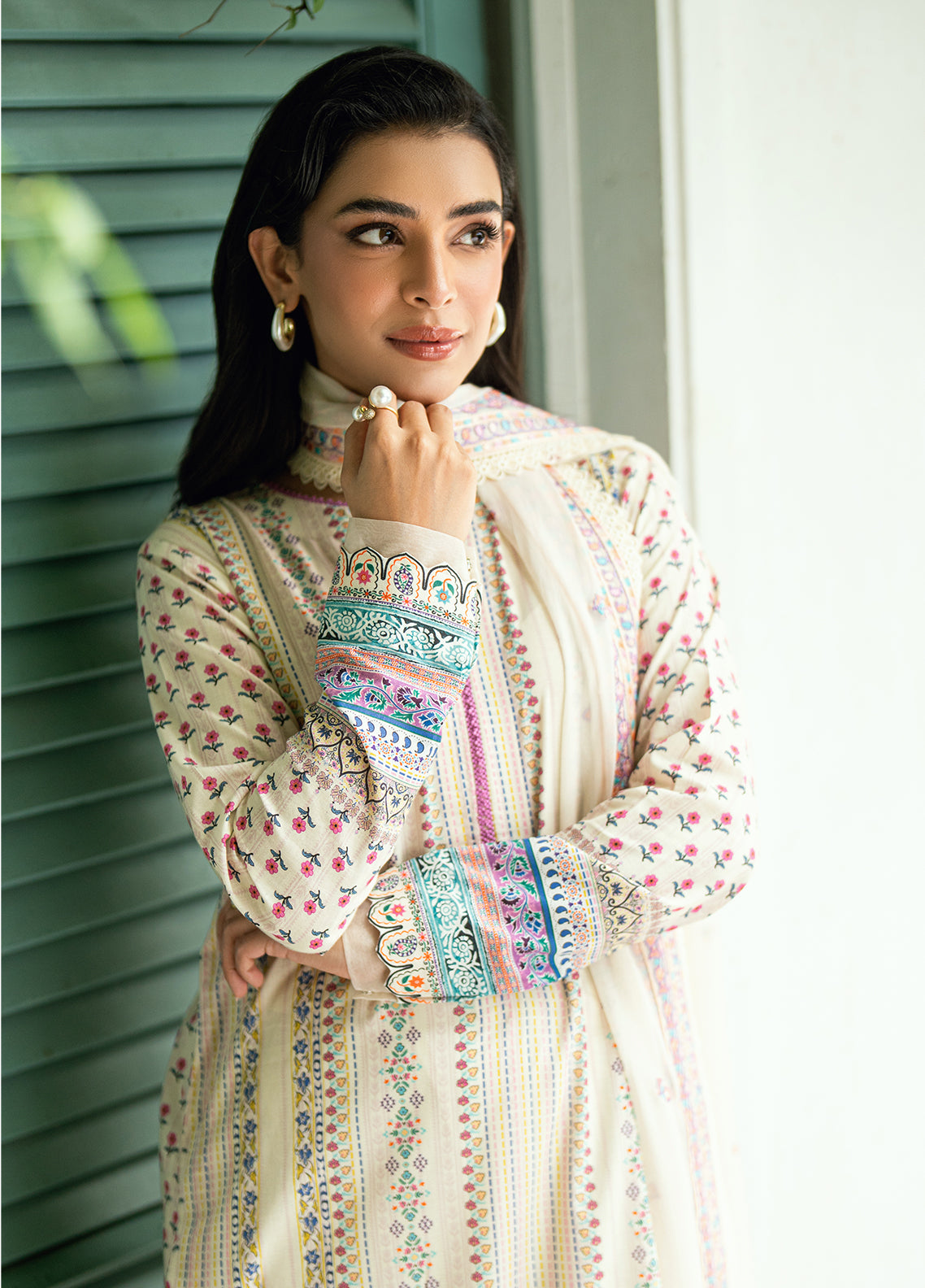 Sahane | Virelle The Lawn Edit | CG50003 Daisy - by Libasekhas UK - Registered Vendor of : Sahane - 100% Original Designer Dress