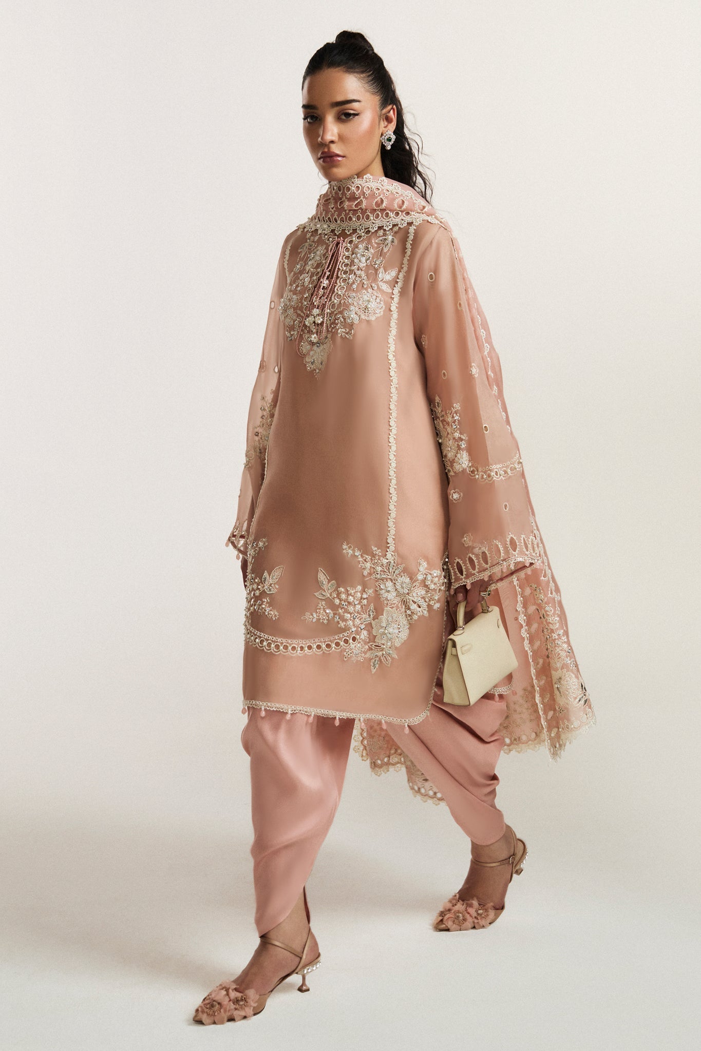 Elan I Vital Ornee I FLEUR DE ROSE (EV-21358) - by Libasekhas UK - Registered Vendor of : Elan - 100% Original Designer Dress