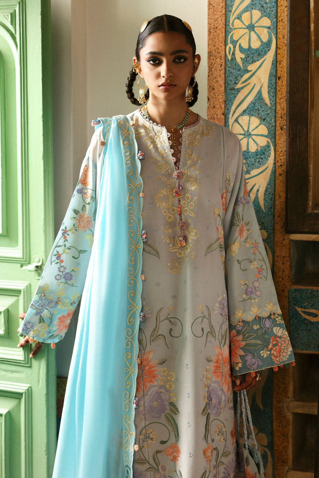 Zaha | Festive Lawn 25 | SHEHRBANO (ZF-25-03) - by - Libasekhas UK - Registered Vendor of : Zaha - 100% Original Designer Dresss