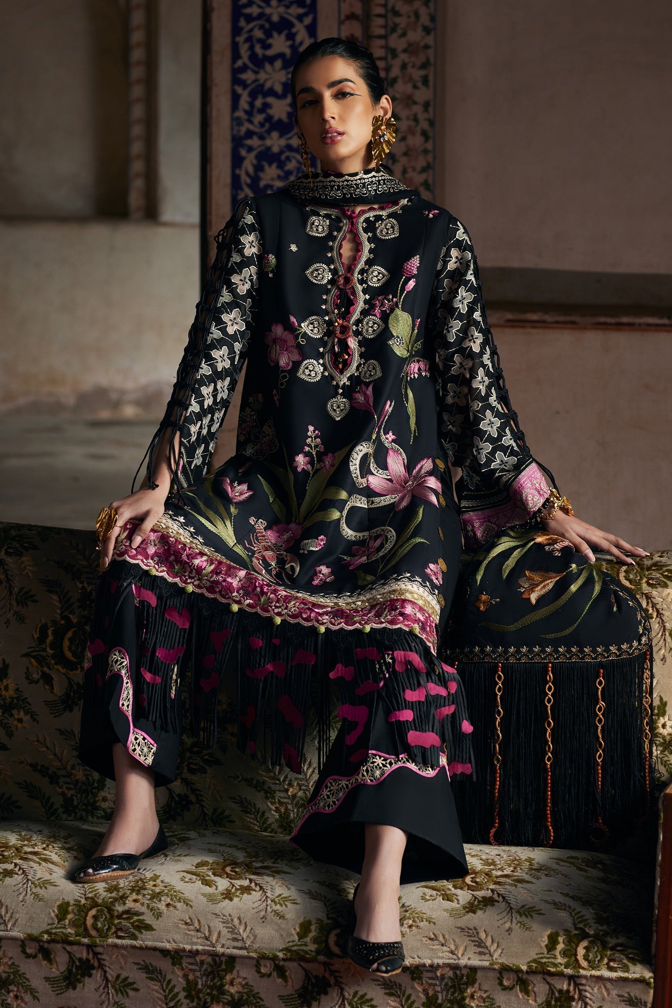 Elan | Luxury Lawn 25 | AZUREH (EL25-04 A) - by - Libasekhas UK - Registered Vendor of : Elan - 100% Original Designer Dresss