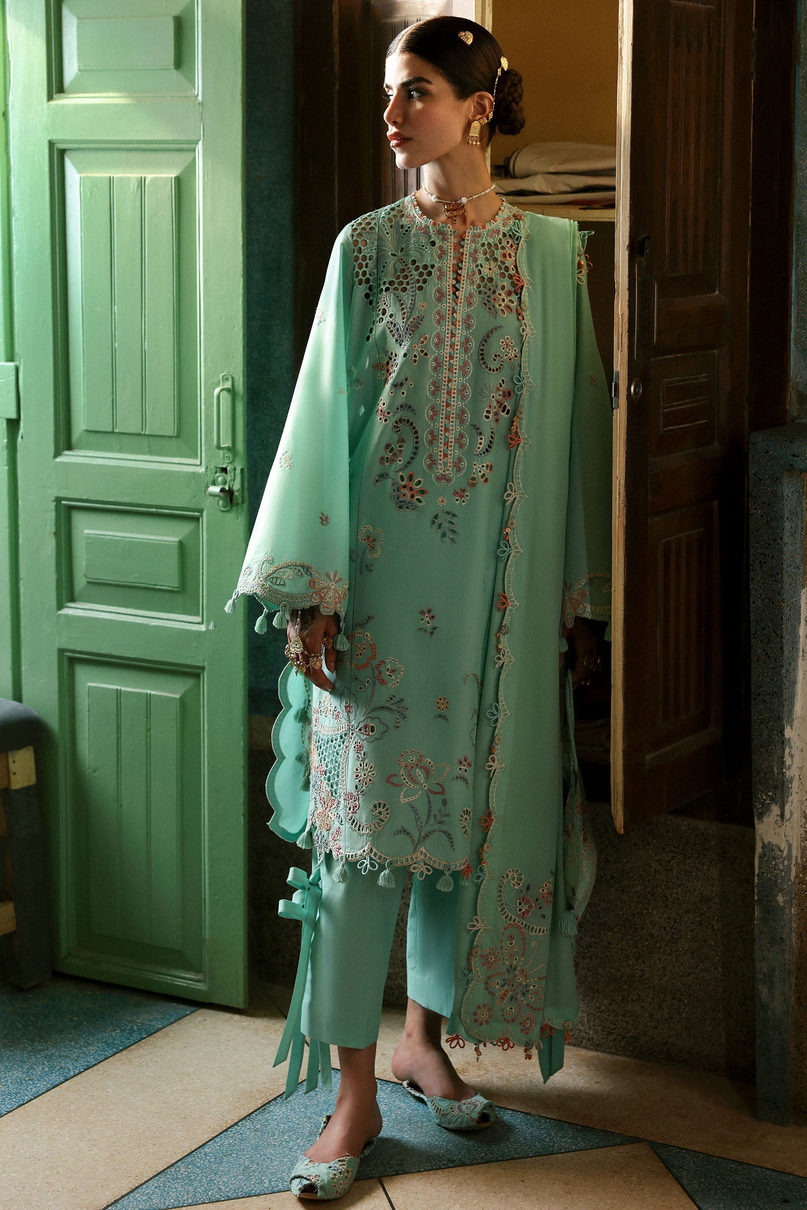 Zaha | Festive Lawn 25 | SEHER (ZF-25-05) - by - Libasekhas UK - Registered Vendor of : Zaha - 100% Original Designer Dresss