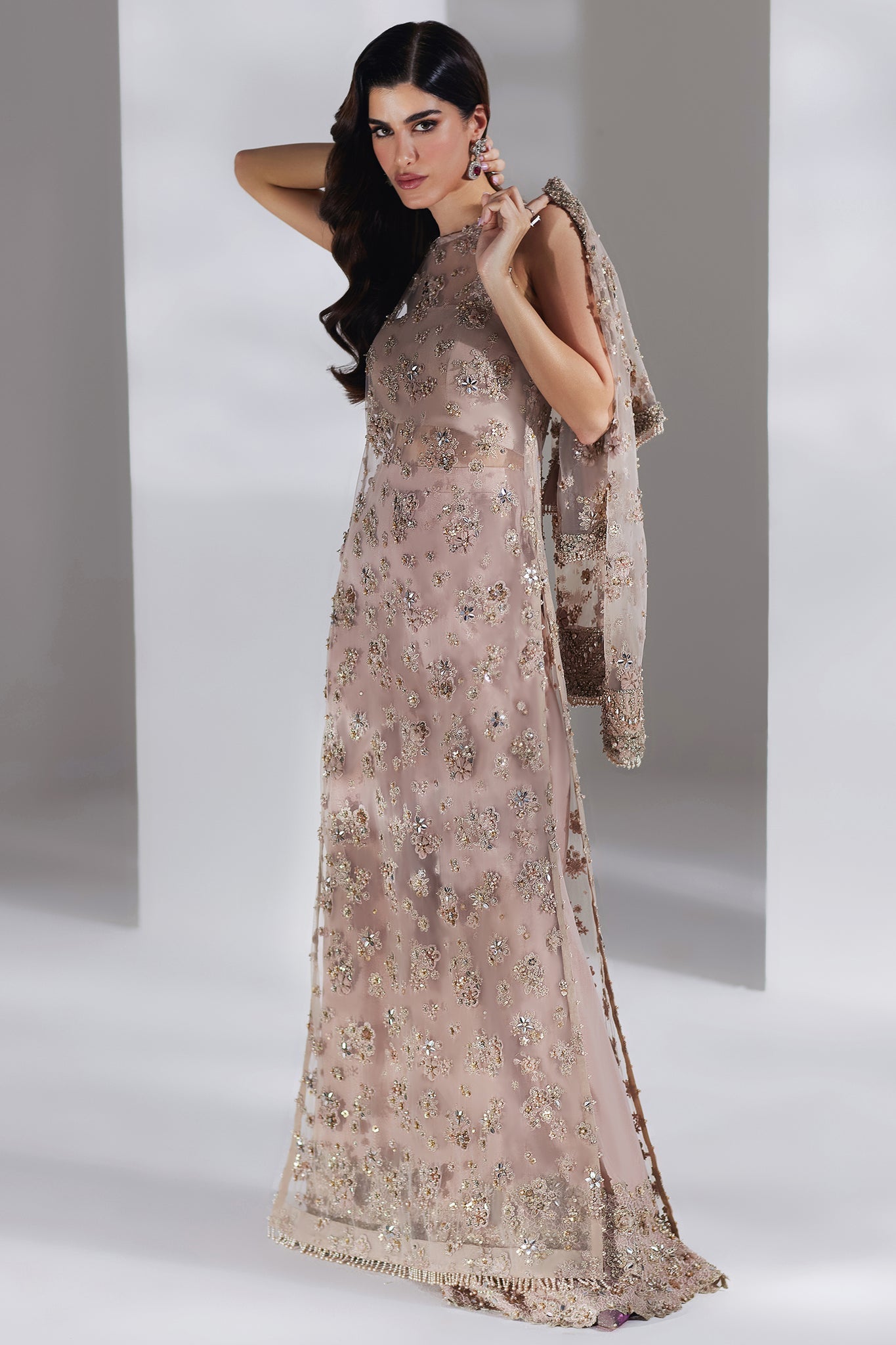 Elan | Luxury Wedding Wears | BRUME ROSEE (EP-20885) - by Libasekhas UK - Registered Vendor of : Elan - 100% Original Designer Dress