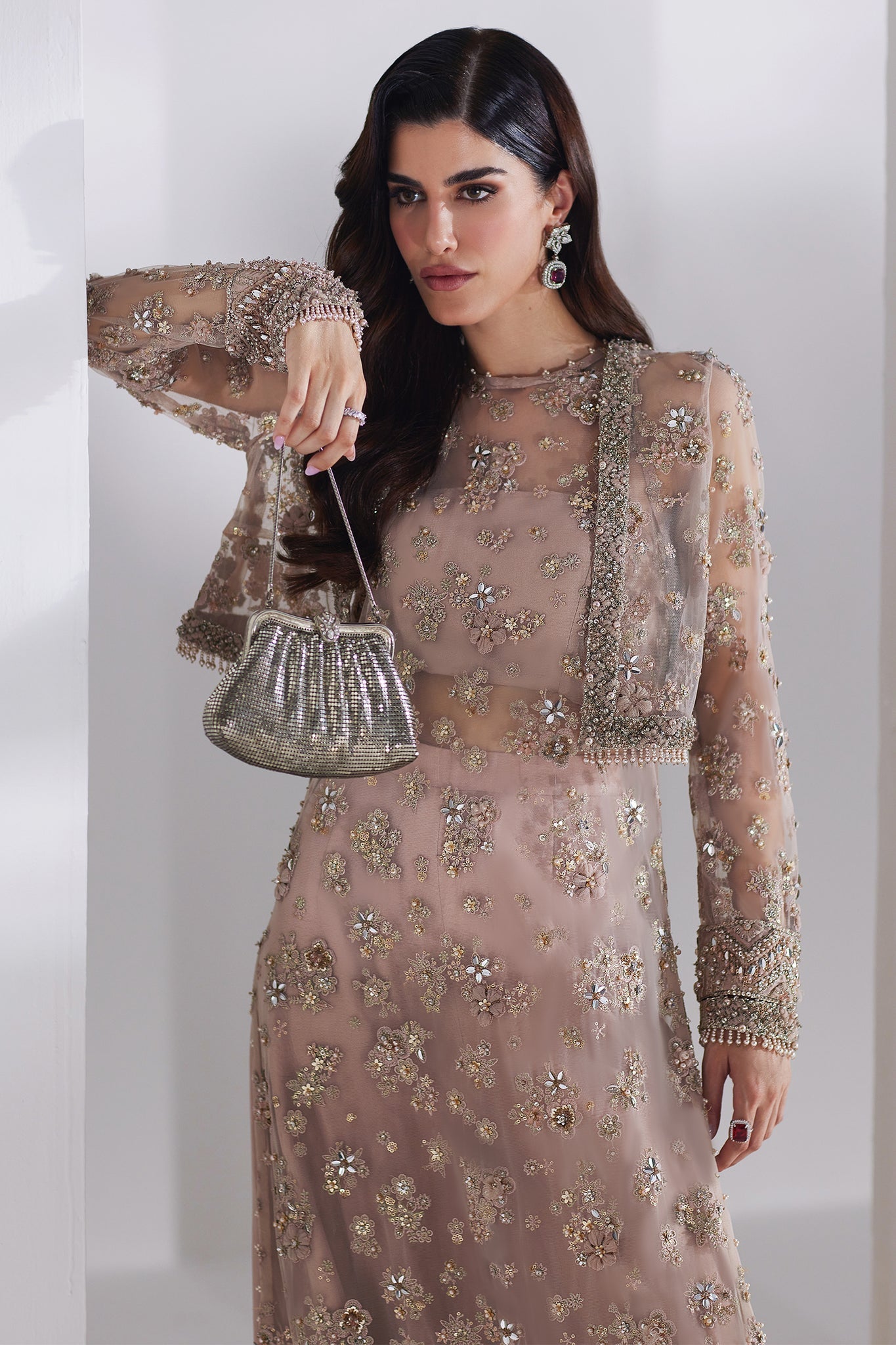 Elan | Luxury Wedding Wears | BRUME ROSEE (EP-20885) - by Libasekhas UK - Registered Vendor of : Elan - 100% Original Designer Dress