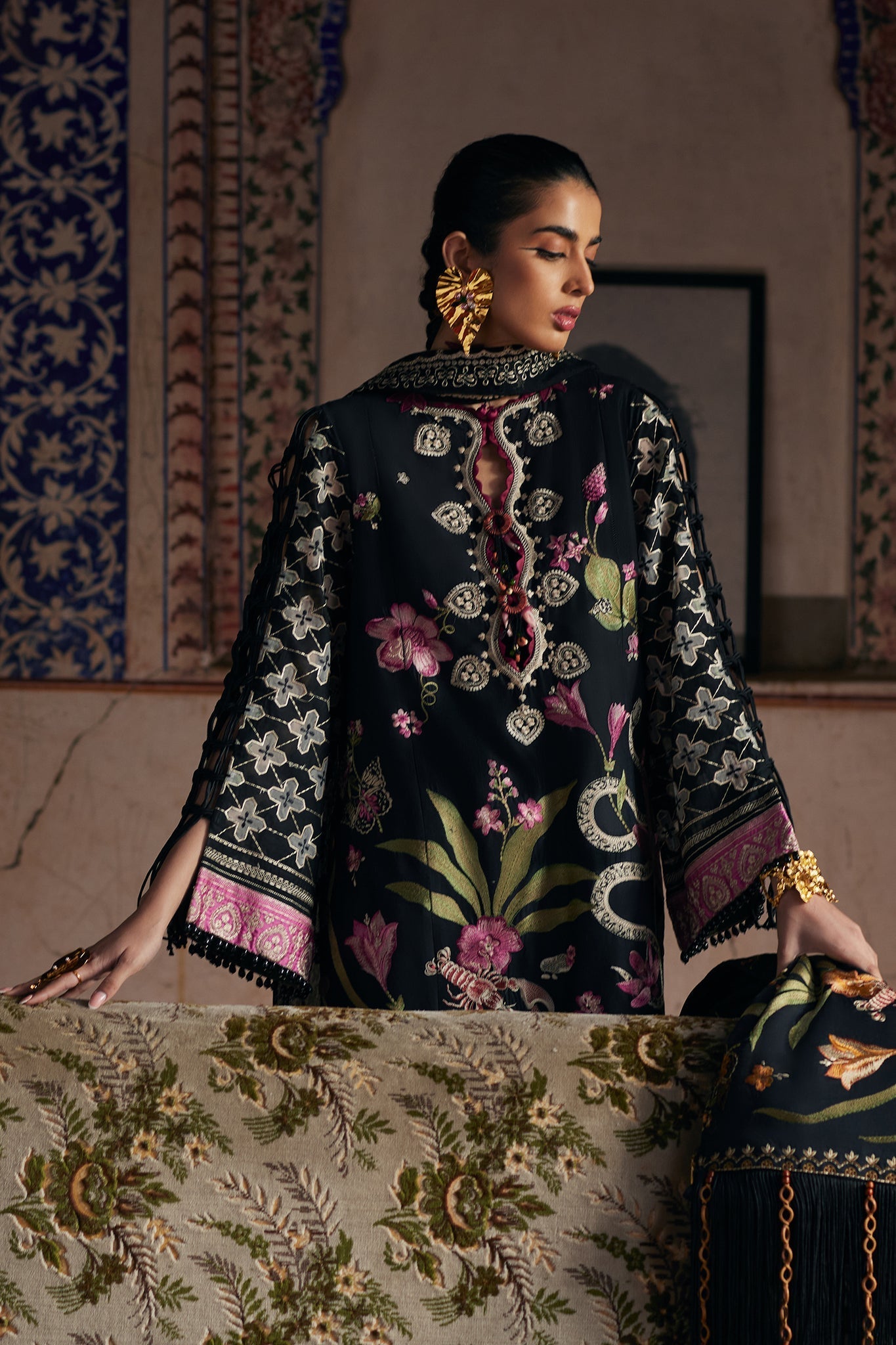Elan | Luxury Lawn 25 | AZUREH (EL25-04 A) - by - Libasekhas UK - Registered Vendor of : Elan - 100% Original Designer Dresss