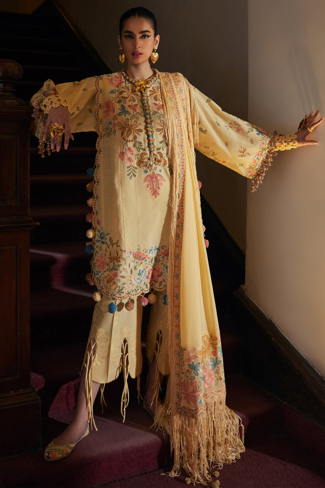 Elan | Luxury Lawn 25 | ZAHARA (EL25-07 A) - by - Libasekhas UK - Registered Vendor of : Elan - 100% Original Designer Dresss