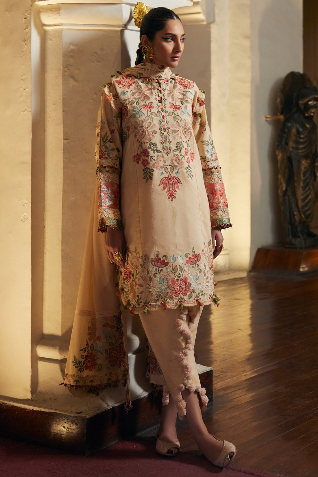 Elan | Luxury Lawn 25 | ZAHARA (EL25-07 B) - by - Libasekhas UK - Registered Vendor of : Elan - 100% Original Designer Dresss