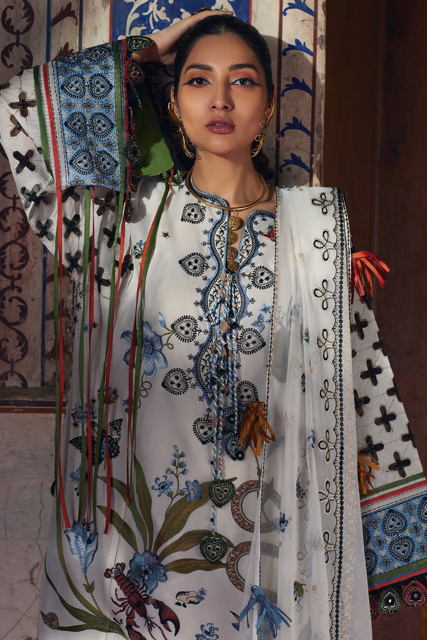 Elan | Luxury Lawn 25 | AZUREH (EL25-04 B) - by - Libasekhas UK - Registered Vendor of : Elan - 100% Original Designer Dresss