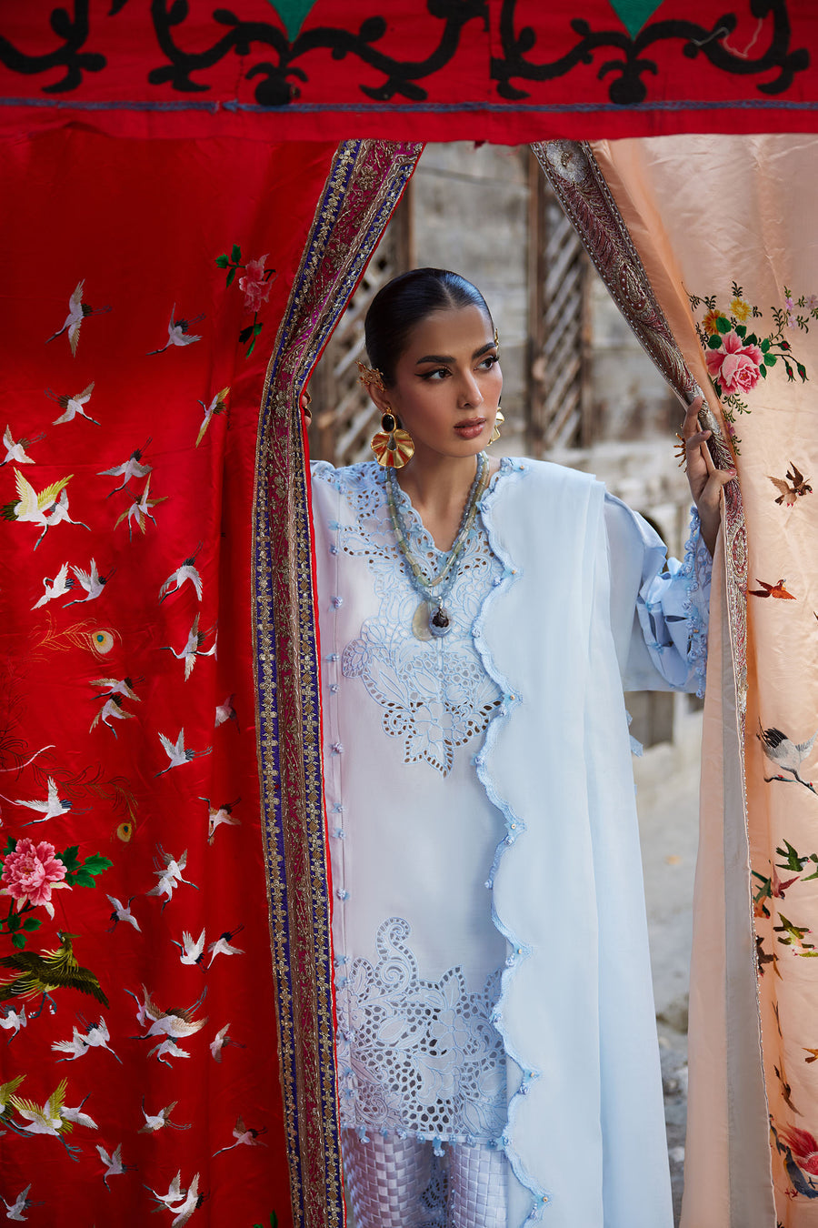 Elan | Kashmee Legacy Lawn 26 |BRUMINE (EL26-02 A) - by Libasekhas UK - Registered Vendor of : Elan - 100% Original Designer Dress