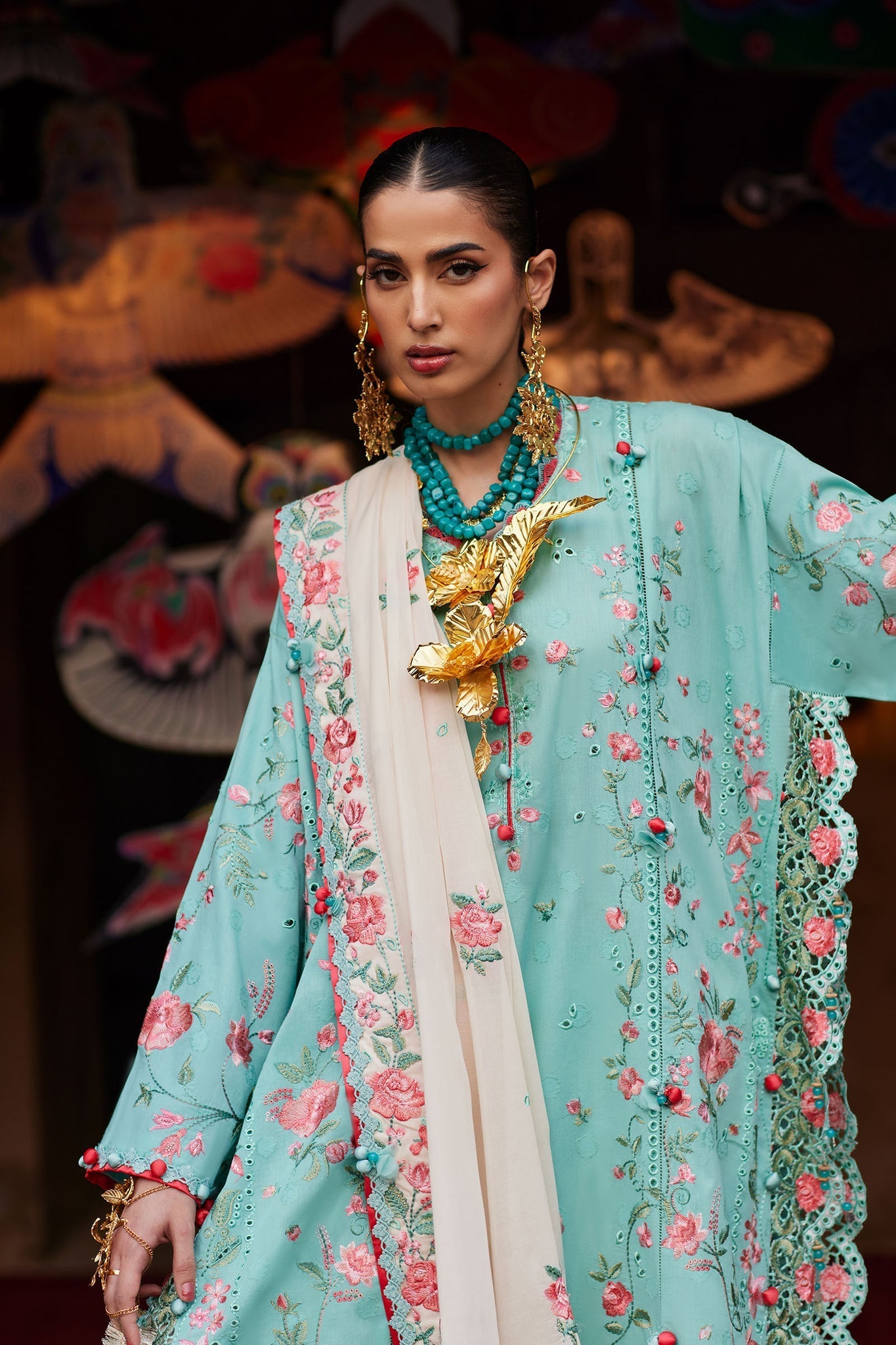 Elan | Kashmee Legacy Lawn 26 |GULRAAZ (EL26-08 B) - by Libasekhas UK - Registered Vendor of : Elan - 100% Original Designer Dress