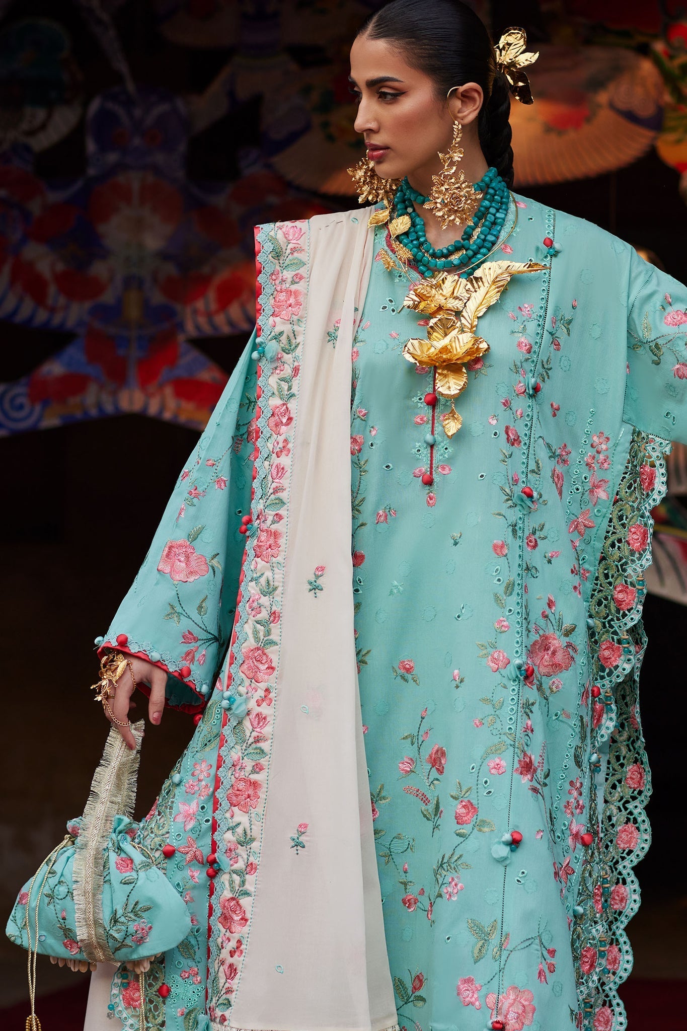 Elan | Kashmee Legacy Lawn 26 |GULRAAZ (EL26-08 B) - by Libasekhas UK - Registered Vendor of : Elan - 100% Original Designer Dress