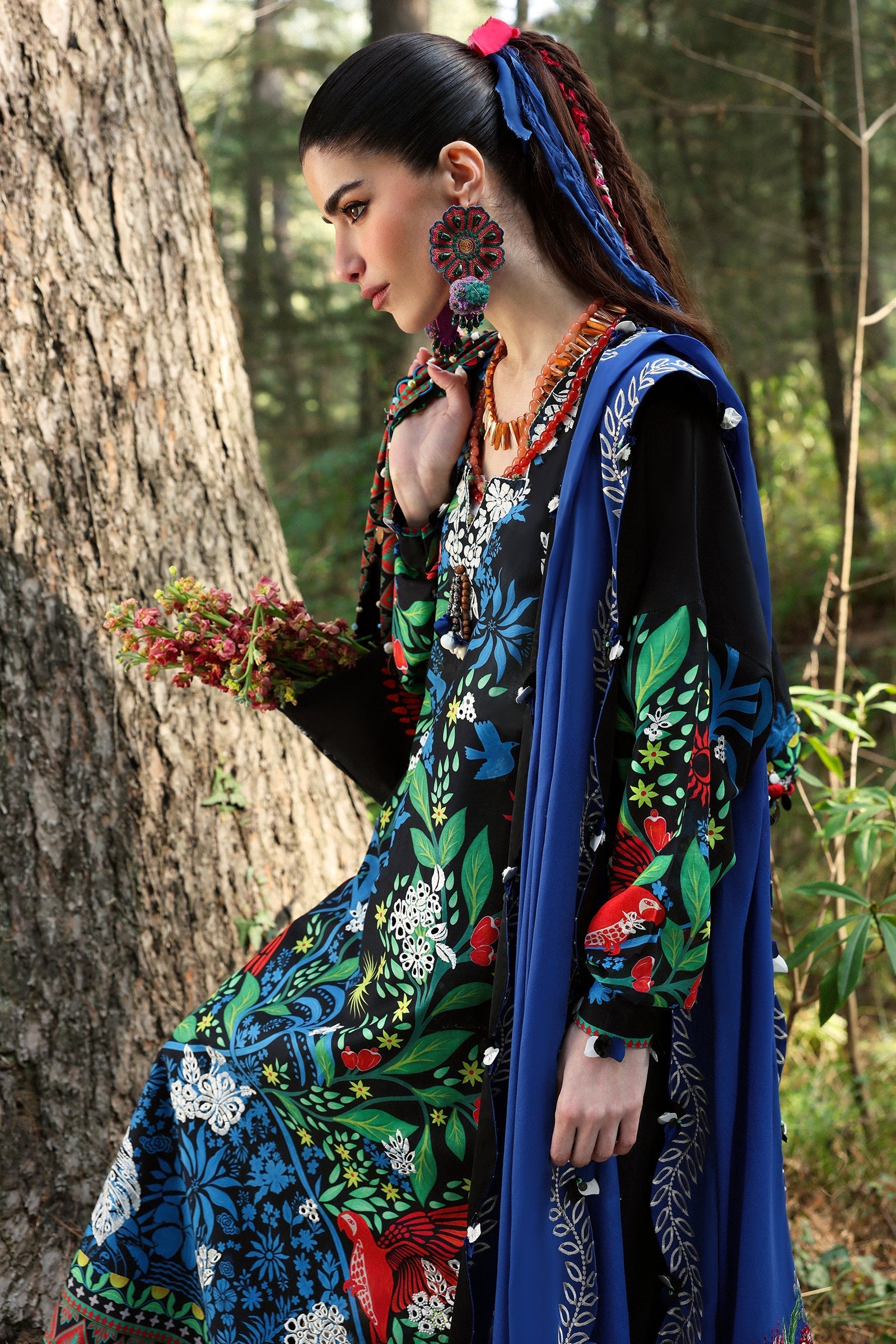 Zaha | Lawn 25 | BLACK SOLANA (ZL25-03 A) - by - Libasekhas UK - Registered Vendor of : Zaha - 100% Original Designer Dresss