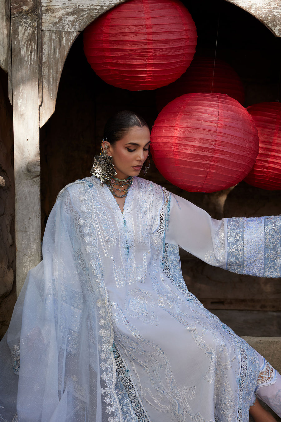 Elan | Kashmee Legacy Lawn 26 | ROUHAAN (EL26-04 A) - by Libasekhas UK - Registered Vendor of : Elan - 100% Original Designer Dress