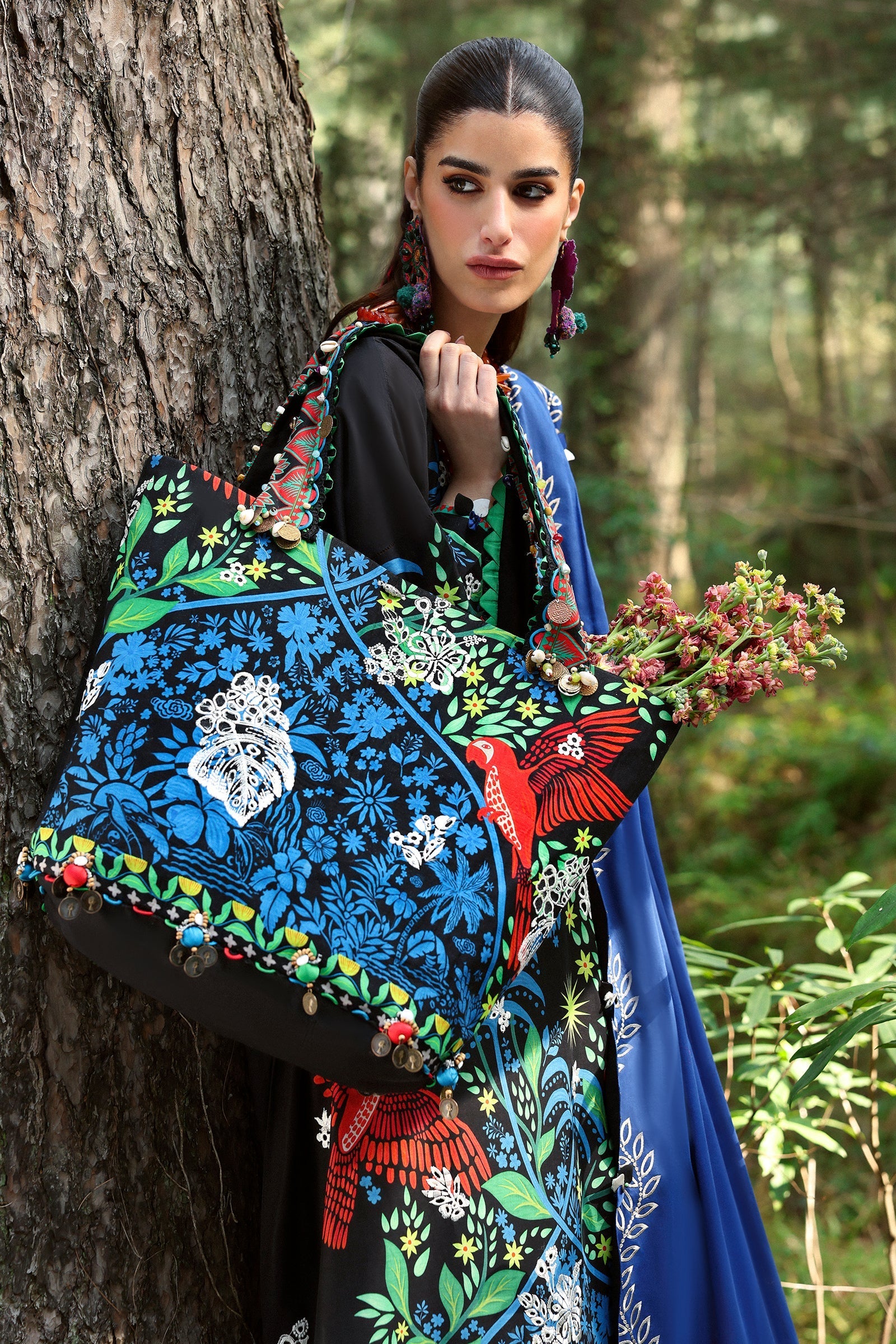 Zaha | Lawn 25 | BLACK SOLANA (ZL25-03 A) - by - Libasekhas UK - Registered Vendor of : Zaha - 100% Original Designer Dresss