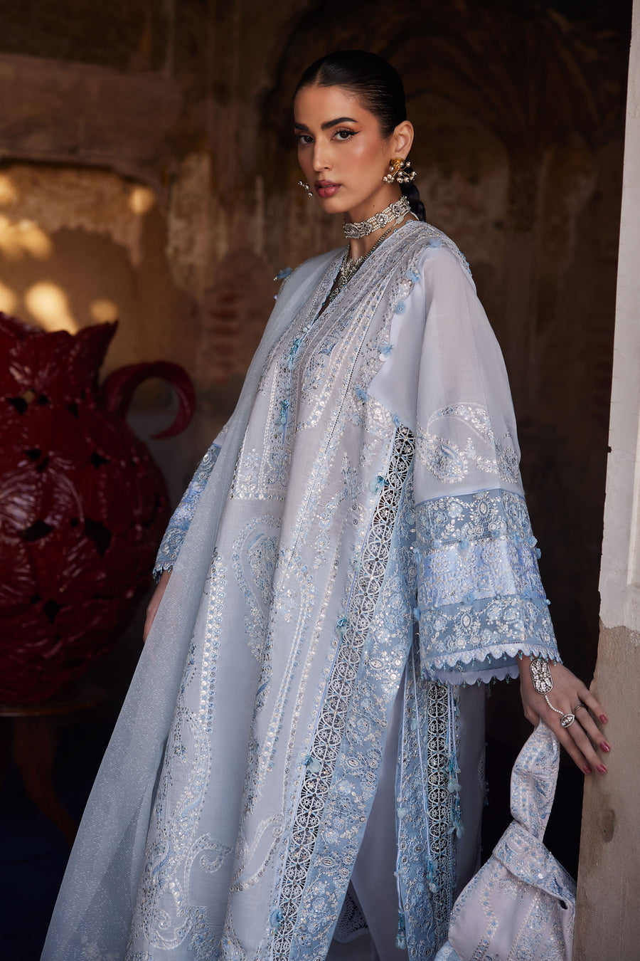 Elan | Kashmee Legacy Lawn 26 | ROUHAAN (EL26-04 A) - by Libasekhas UK - Registered Vendor of : Elan - 100% Original Designer Dress