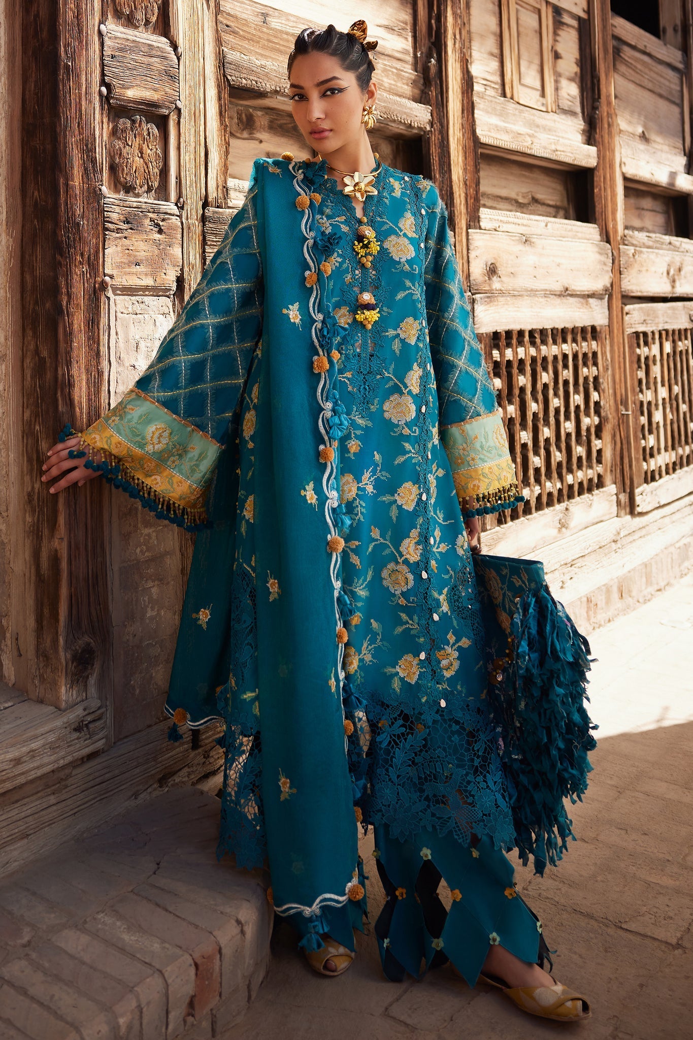 Elan | Luxury Lawn 25 | OPHELIA (EL25-10 A) - by - Libasekhas UK - Registered Vendor of : Elan - 100% Original Designer Dresss
