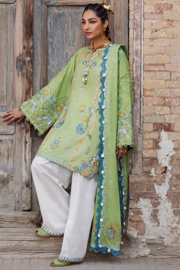 Elan | Luxury Lawn 25 | ISLA BLEU (EL25-11 B) - by - Libasekhas UK - Registered Vendor of : Elan - 100% Original Designer Dresss