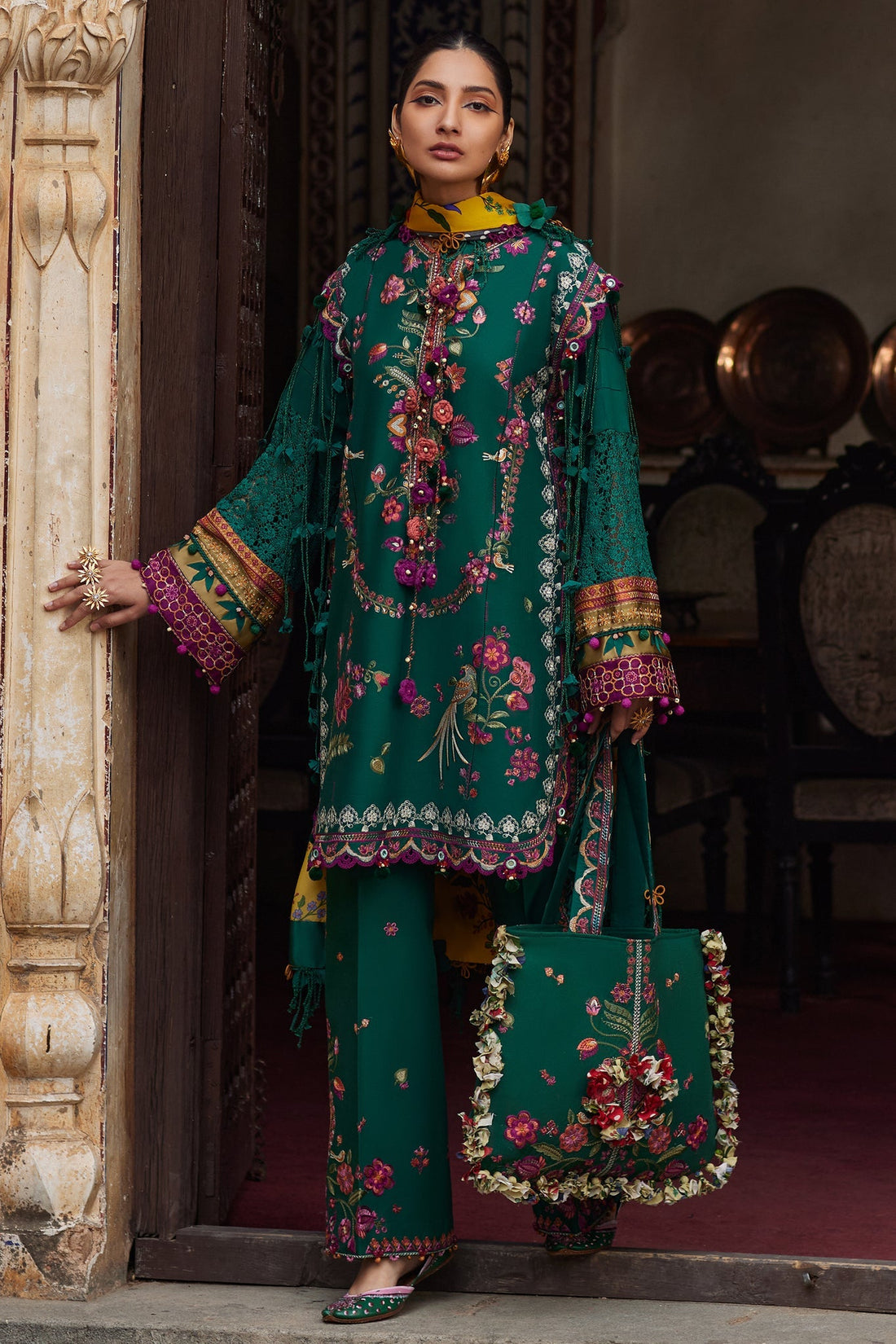 Elan | Luxury Lawn 25 | AURIELLE (EL25-06 A) - by - Libasekhas UK - Registered Vendor of : Elan - 100% Original Designer Dresss