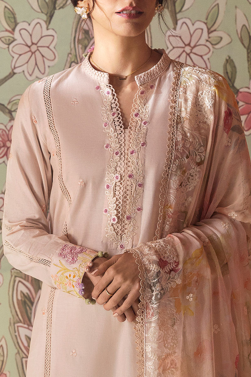 Cross Stitch | Premium Lawn 25 | CORAL CARNATION - by - Libasekhas UK - Registered Vendor of : Cross Stitch - 100% Original Designer Dresss