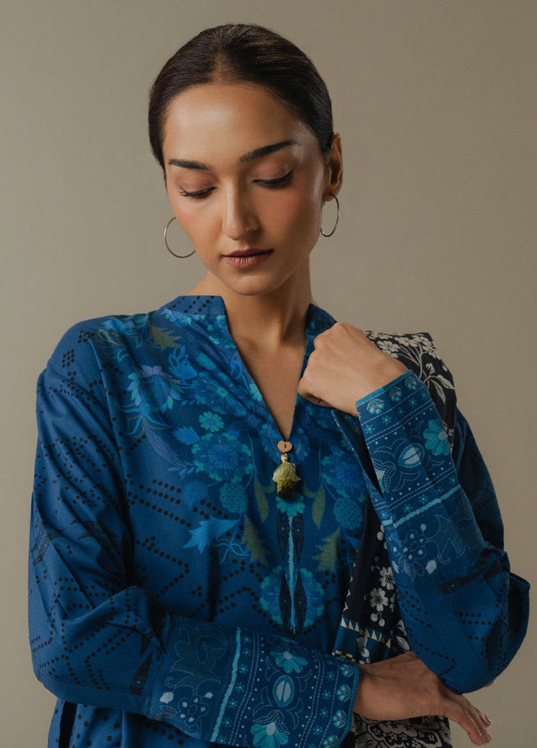 Zara Shahjahan | Coco Prints 25 |Terracotta Sky-9B - by Libasekhas UK - Registered Vendor of : Zara Shahjahan - 100% Original Designer Dress