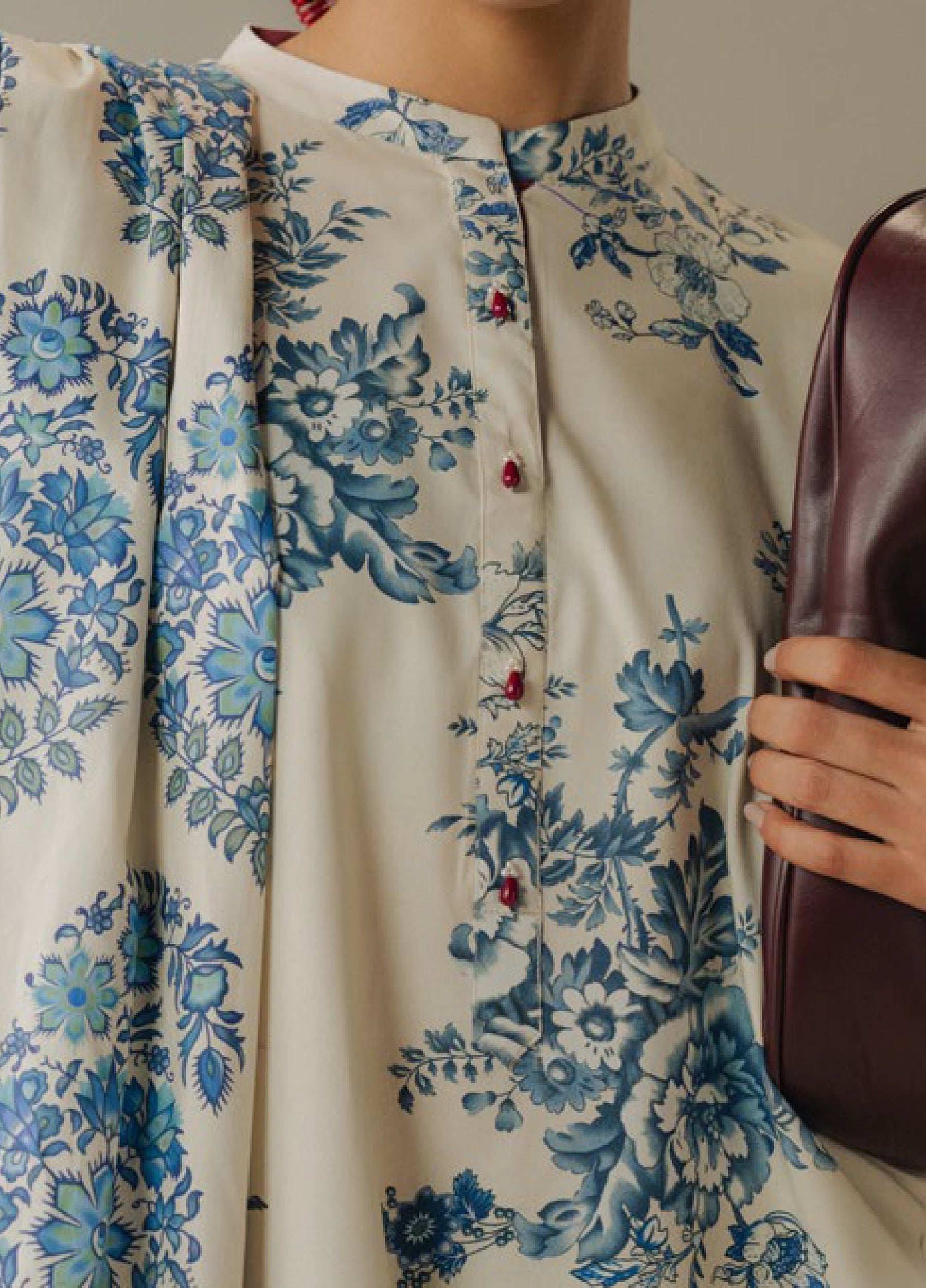 Zara Shahjahan | Coco Prints 25 |Hushed Ember-6A - by Libasekhas UK - Registered Vendor of : Zara Shahjahan - 100% Original Designer Dress