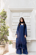 Manara | Mgrolia Garden 25 | INDIGO - by - Libasekhas UK - Registered Vendor of : Manara - 100% Original Designer Dresss