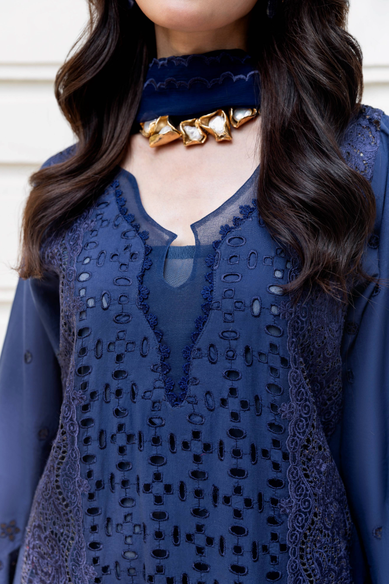 Manara | Mgrolia Garden 25 | INDIGO - by - Libasekhas UK - Registered Vendor of : Manara - 100% Original Designer Dresss