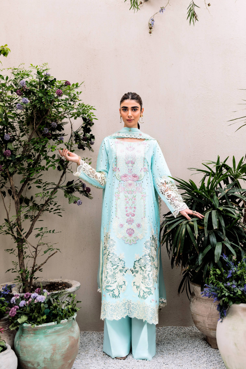 Manara | Mgrolia Garden 25 | AZURE - by - Libasekhas UK - Registered Vendor of : Manara - 100% Original Designer Dresss