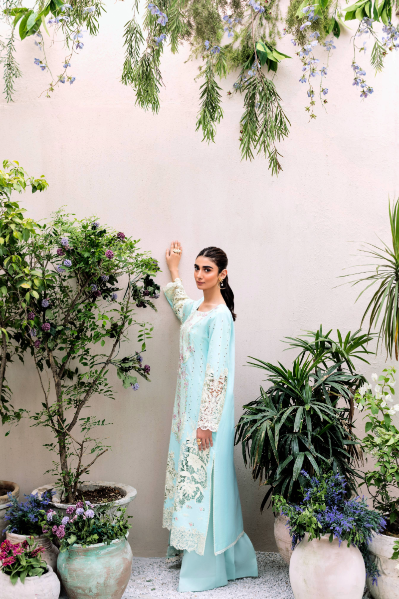 Manara | Mgrolia Garden 25 | AZURE - by - Libasekhas UK - Registered Vendor of : Manara - 100% Original Designer Dresss