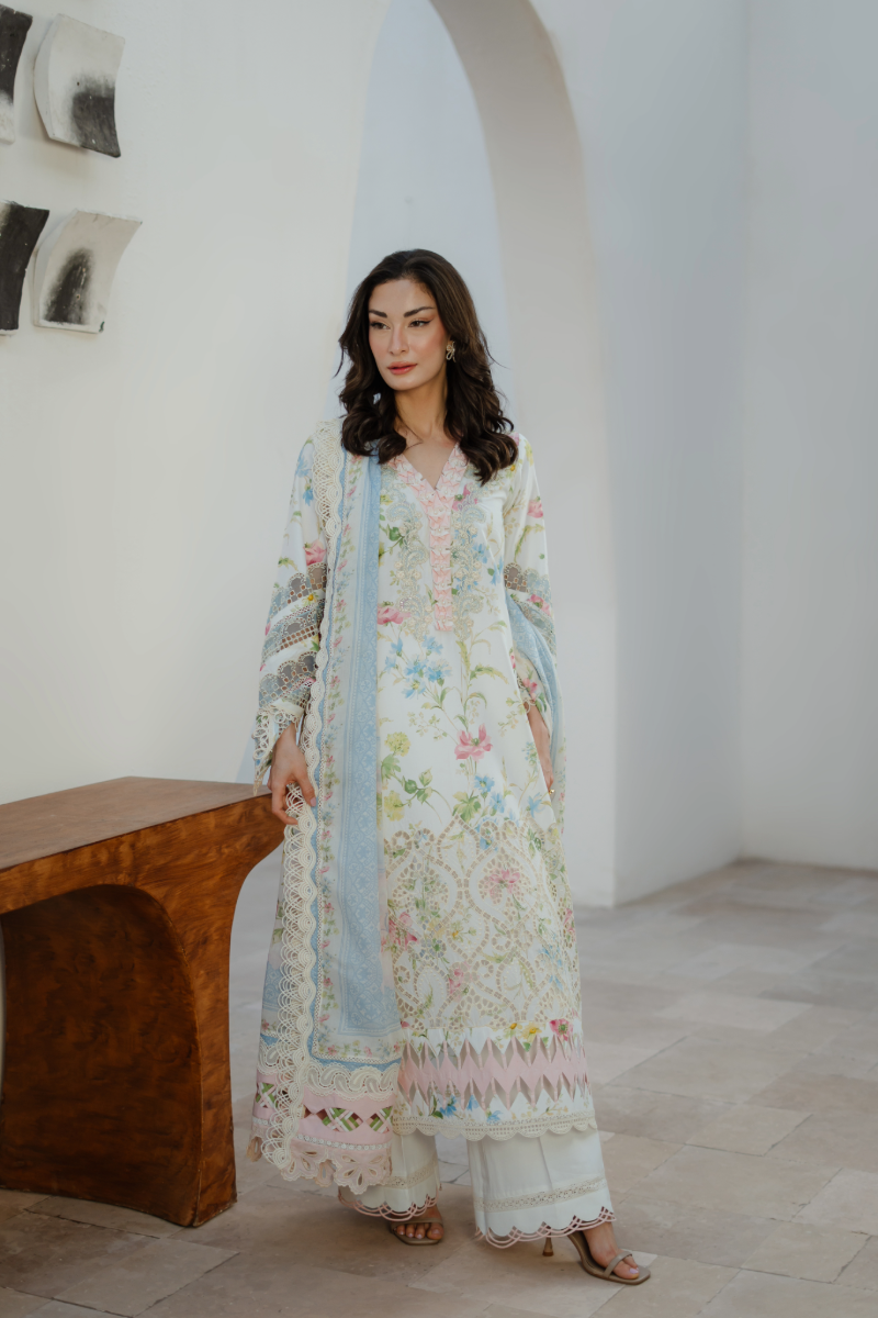 Manara | Summer Dreams 26 |WHITE GAURA - by Libasekhas UK - Registered Vendor of : Manara - 100% Original Designer Dress