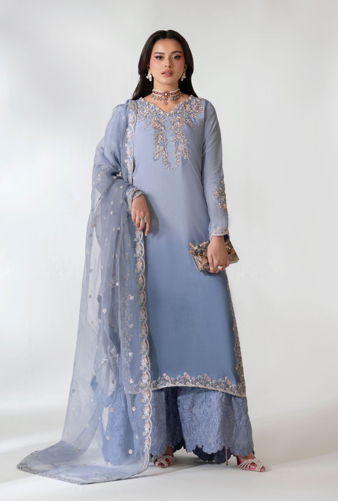 AJR Couture | Luxe Pret 25 | Drape Divine - by Libasekhas UK - Registered Vendor of : AJR Couture - 100% Original Designer Dress