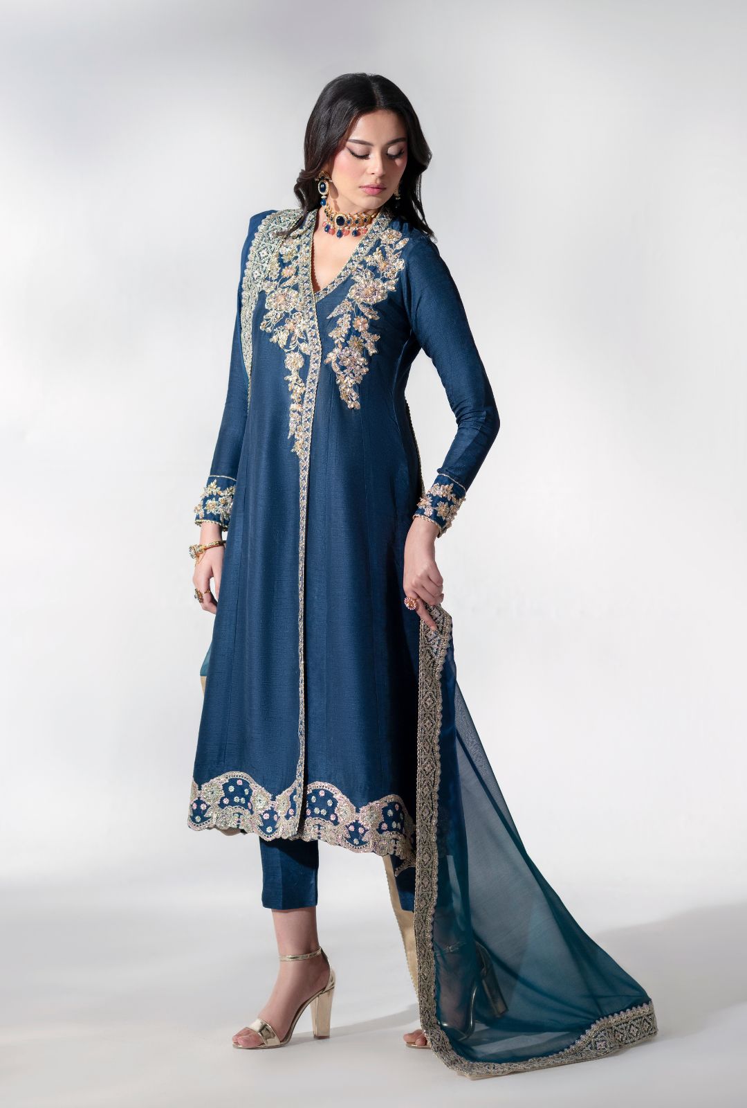 AJR Couture | Luxe Pret 25 | Oasis Orient - by Libasekhas UK - Registered Vendor of : AJR Couture - 100% Original Designer Dress