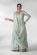 AJR Couture | Luxe Pret 25 | Satin Serenity - by Libasekhas UK - Registered Vendor of : AJR Couture - 100% Original Designer Dress