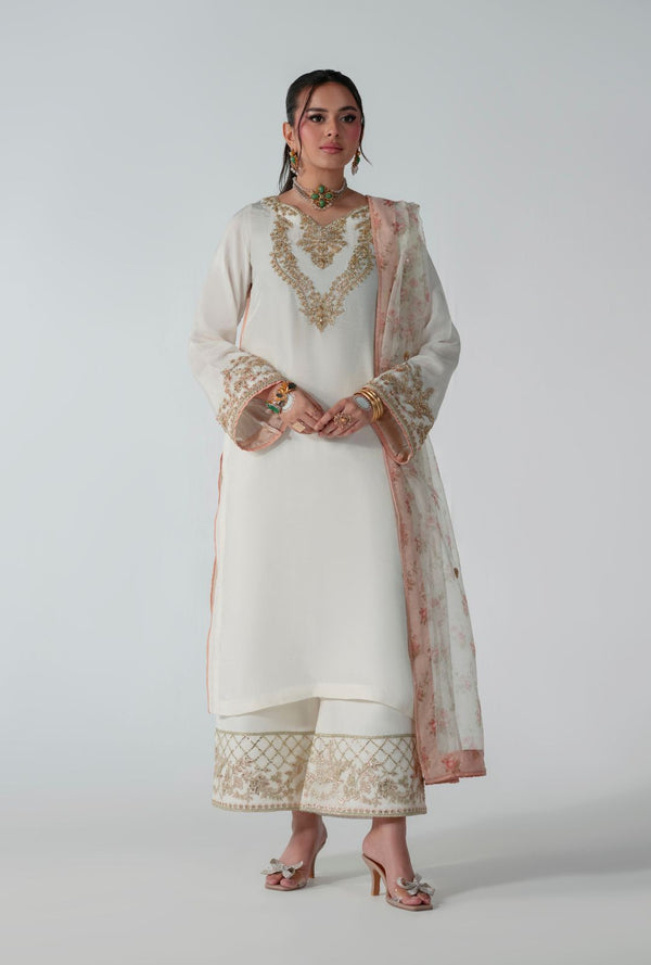 AJR Couture | Luxe Pret 25 | Silk Whisper - by Libasekhas UK - Registered Vendor of : AJR Couture - 100% Original Designer Dress