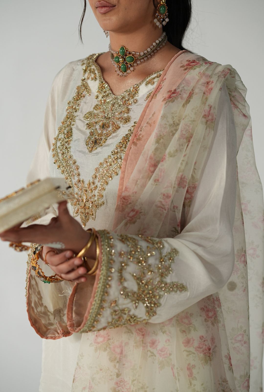 AJR Couture | Luxe Pret 25 | Silk Whisper - by Libasekhas UK - Registered Vendor of : AJR Couture - 100% Original Designer Dress