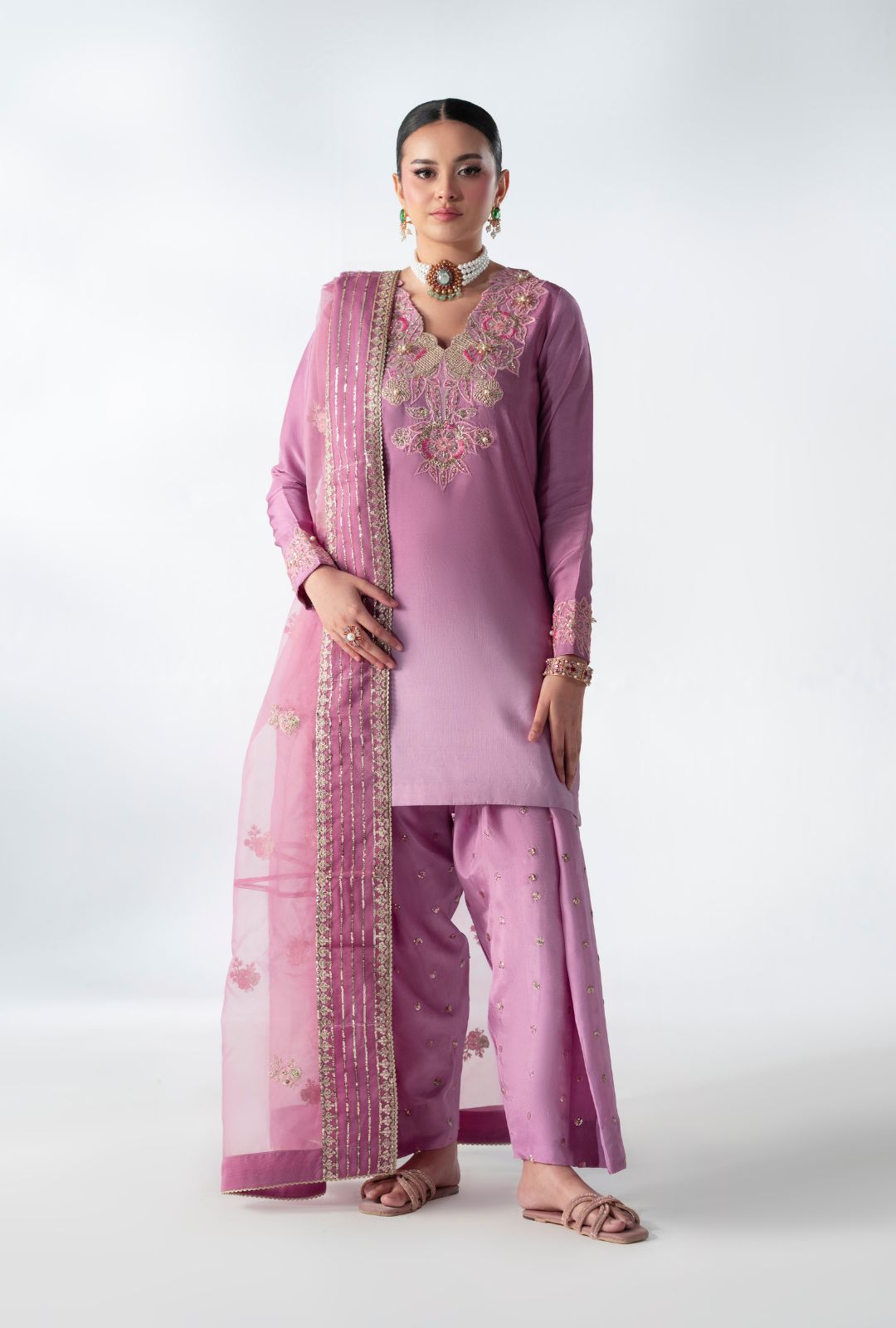 AJR Couture | Luxe Pret 25 | Floral Fusion - by Libasekhas UK - Registered Vendor of : AJR Couture - 100% Original Designer Dress