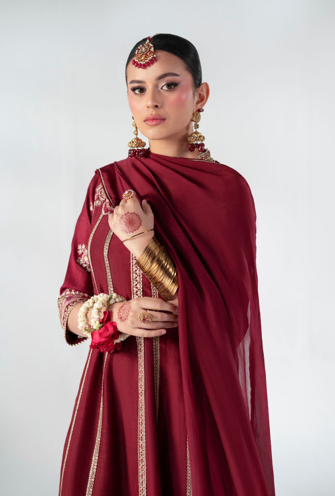 AJR Couture | Luxe Pret 25 | Ruby Raffia - by Libasekhas UK - Registered Vendor of : AJR Couture - 100% Original Designer Dress