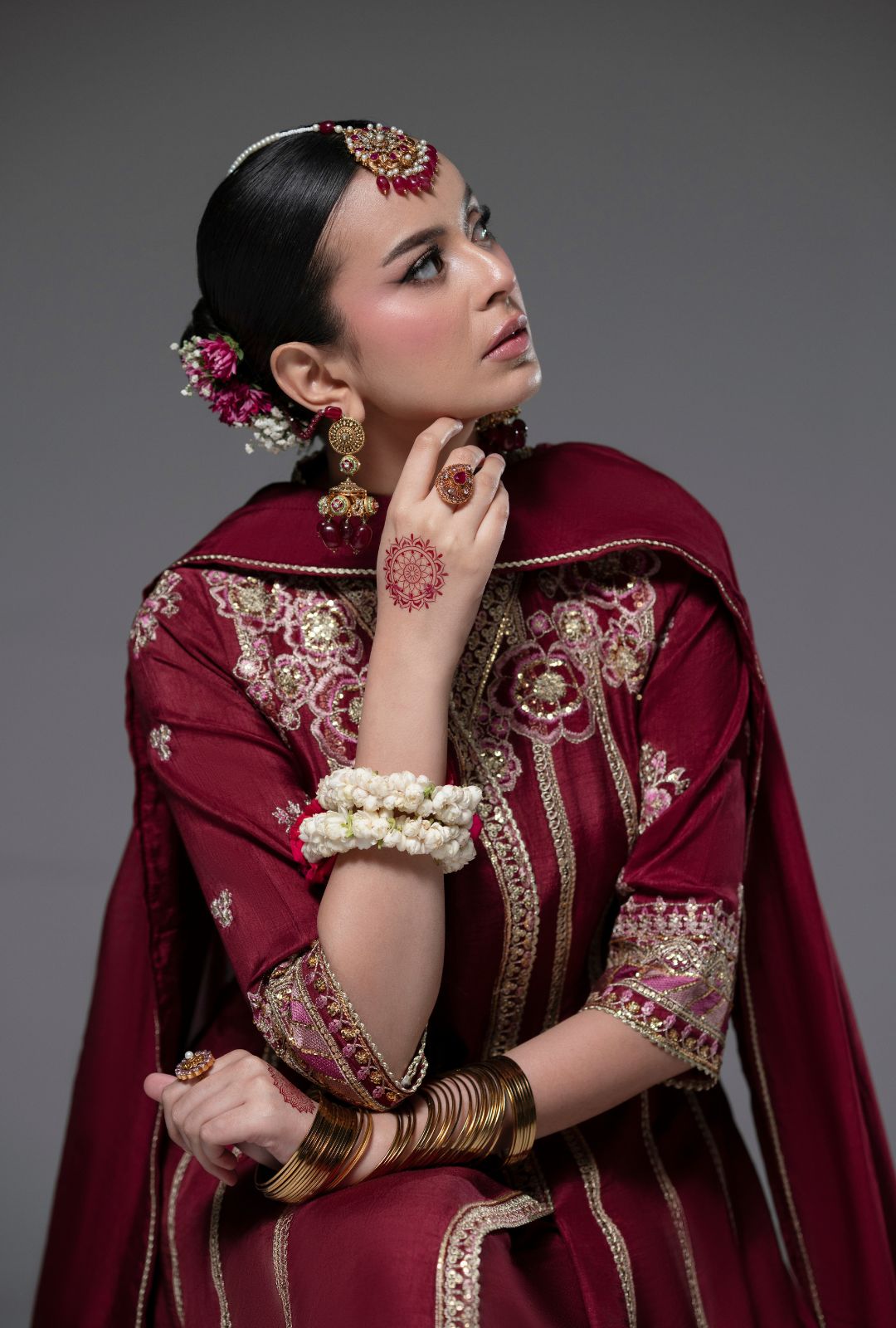 AJR Couture | Luxe Pret 25 | Ruby Raffia - by Libasekhas UK - Registered Vendor of : AJR Couture - 100% Original Designer Dress